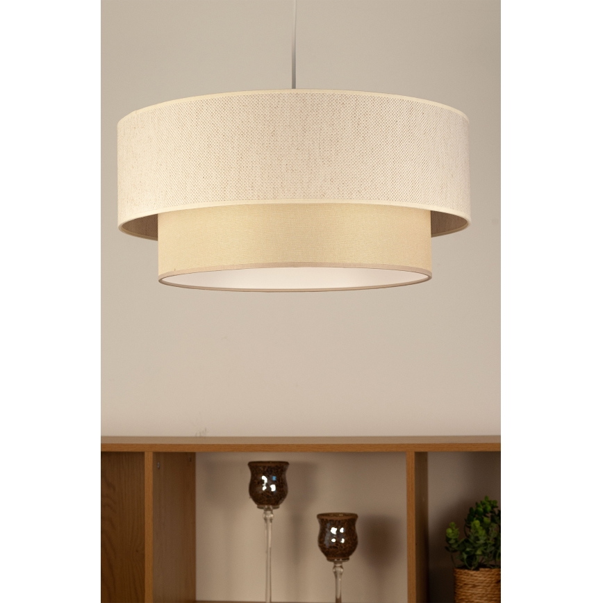 Pakarināmais gaismeklis ar vadu NATIA 1xE27/60W/230V, Ø 45 cm, krēmkrāsas