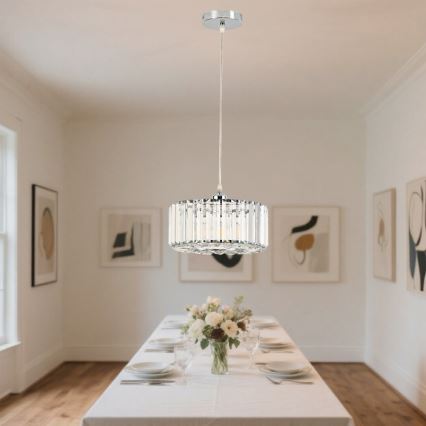 Pakarināmais gaismeklis ar vadu VETRO 1xE27/60W/230V spīdīgs hroms