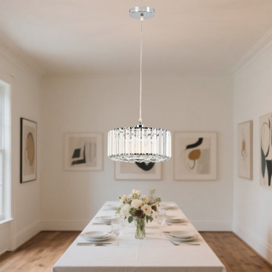 Pakarināmais gaismeklis ar vadu VETRO 1xE27/60W/230V spīdīgs hroms