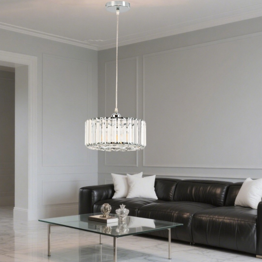 Pakarināmais gaismeklis ar vadu VETRO 1xE27/60W/230V spīdīgs hroms