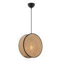 Pakarināmais gaismeklis BIG DRUM ar vadu 1xE27/60W/230V brūns/melns