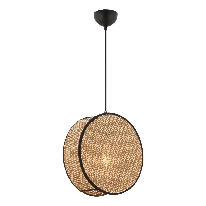 Pakarināmais gaismeklis BIG DRUM ar vadu 1xE27/60W/230V brūns/melns
