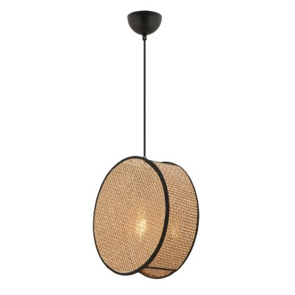 Pakarināmais gaismeklis BIG DRUM ar vadu 1xE27/60W/230V brūns/melns
