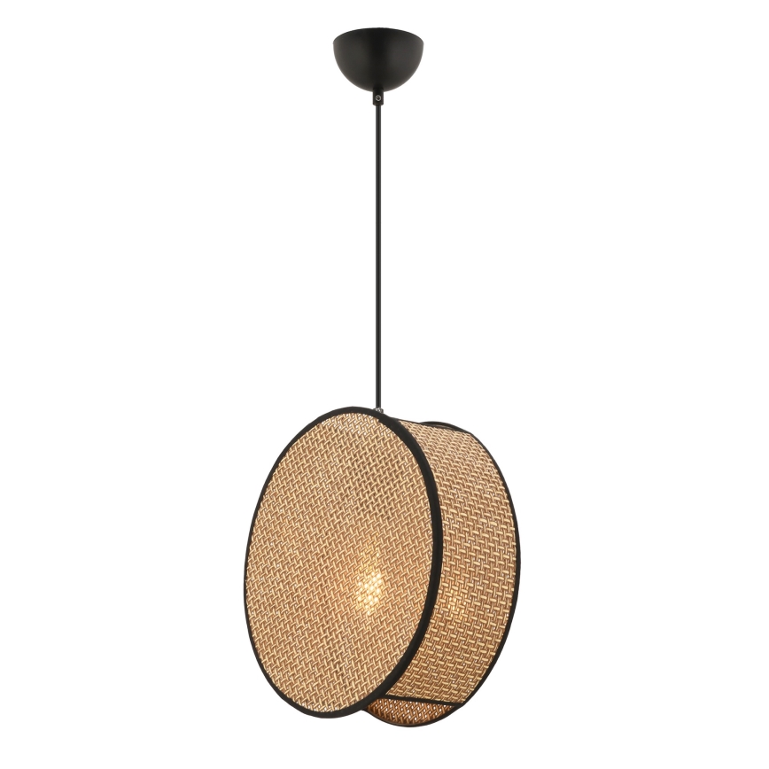 Pakarināmais gaismeklis BIG DRUM ar vadu 1xE27/60W/230V brūns/melns