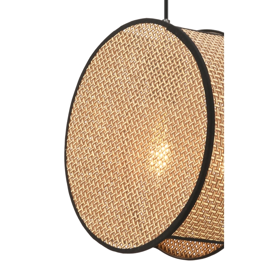 Pakarināmais gaismeklis BIG DRUM ar vadu 1xE27/60W/230V brūns/melns