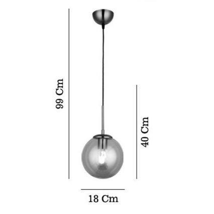 Pakarināmais gaismeklis uz troses POLINO 1xE27/40W/230V bronzas krāsā