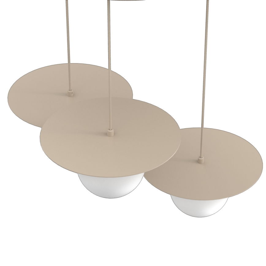 Pakarināmais gaismeklis uz vada FLAT 3xE27/15W/230V bēšs