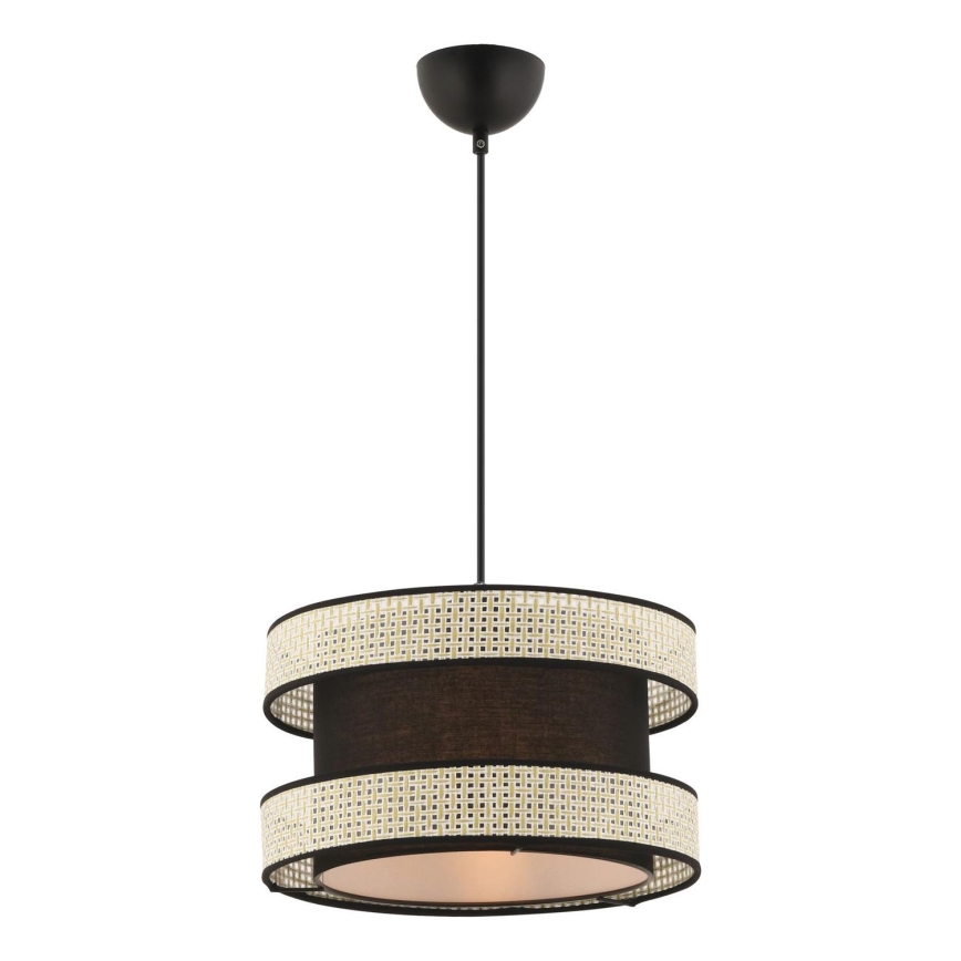 Pakarināmais gaismeklis uz vada HALO 1xE27/60W/230V melns/krēmkrāsains