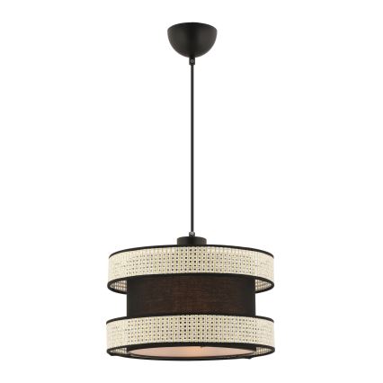 Pakarināmais gaismeklis uz vada HALO 1xE27/60W/230V melns/krēmkrāsains
