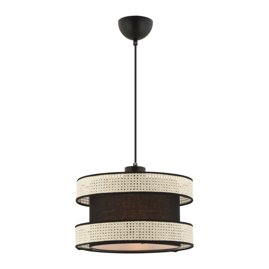 Pakarināmais gaismeklis uz vada HALO 1xE27/60W/230V melns/krēmkrāsains