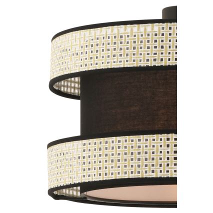 Pakarināmais gaismeklis uz vada HALO 1xE27/60W/230V melns/krēmkrāsains