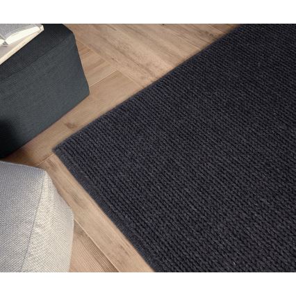 Paklājs FIR WOOL 120x170 cm 2600 g/m2 antracīts/dabisks