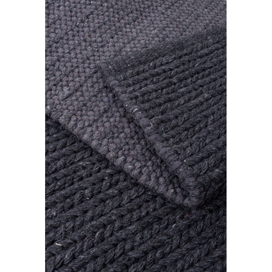 Paklājs FIR WOOL 120x170 cm 2600 g/m2 antracīts/dabisks
