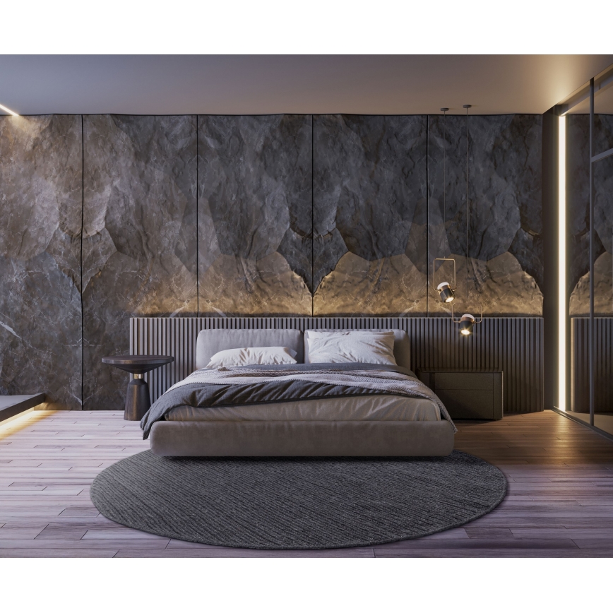 Paklājs FIR WOOL 160 cm 2600 g/m2 antracīts/naturāls