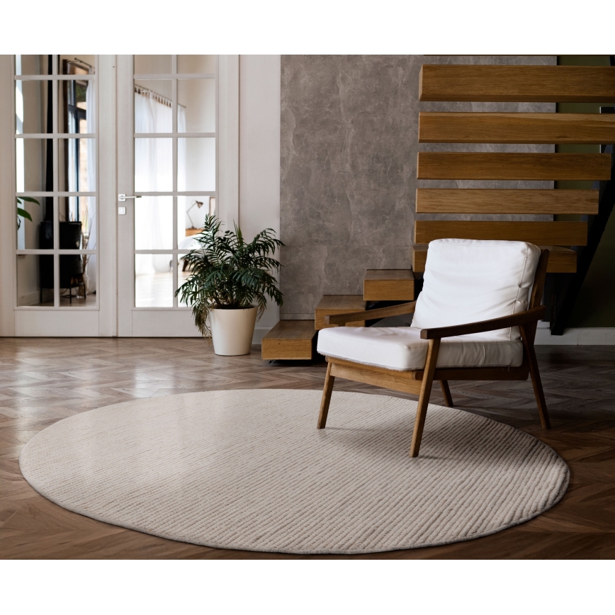 Paklājs FIR WOOL 160 cm 2600 g/m2 krēmīgs/dabīgs