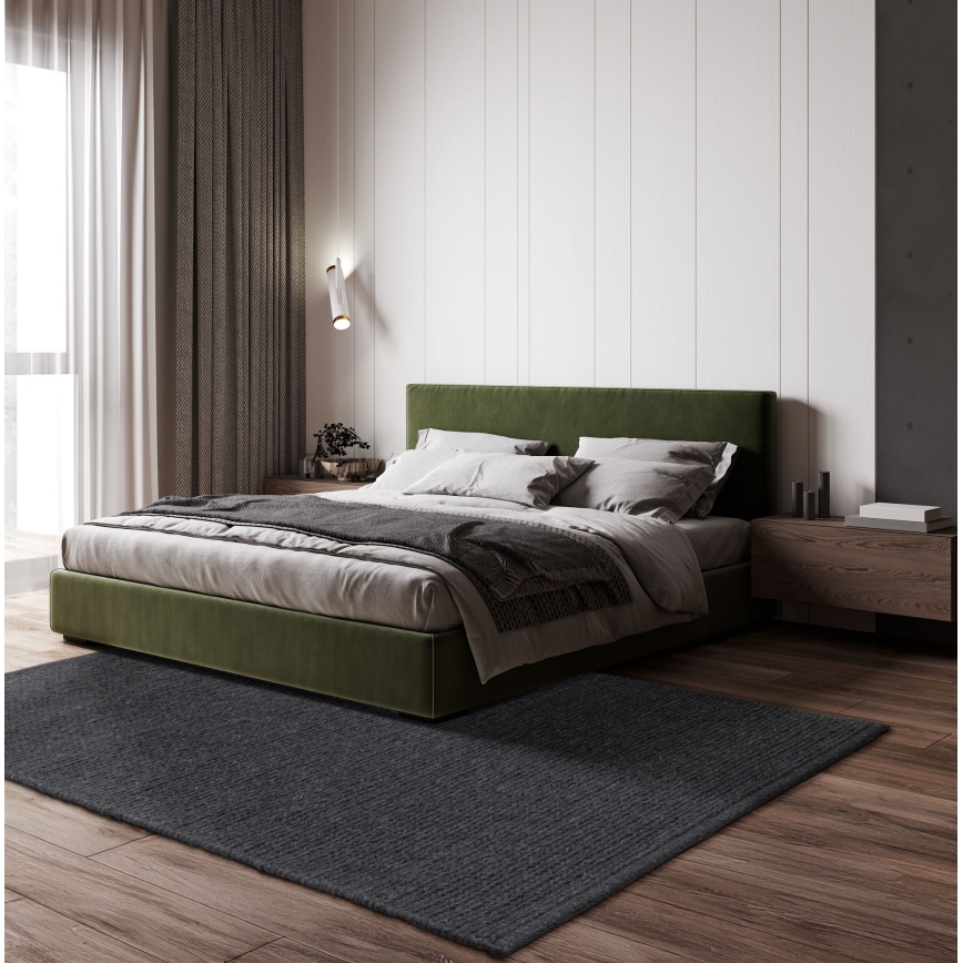 Paklājs FIR WOOL 70 × 140 cm, 2600 g/m², antracīts/dabisks