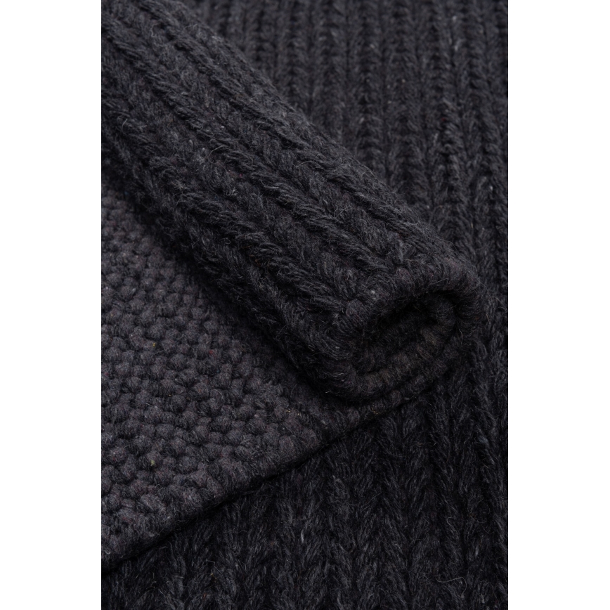 Paklājs FIR WOOL 70 × 140 cm, 2600 g/m², antracīts/dabisks