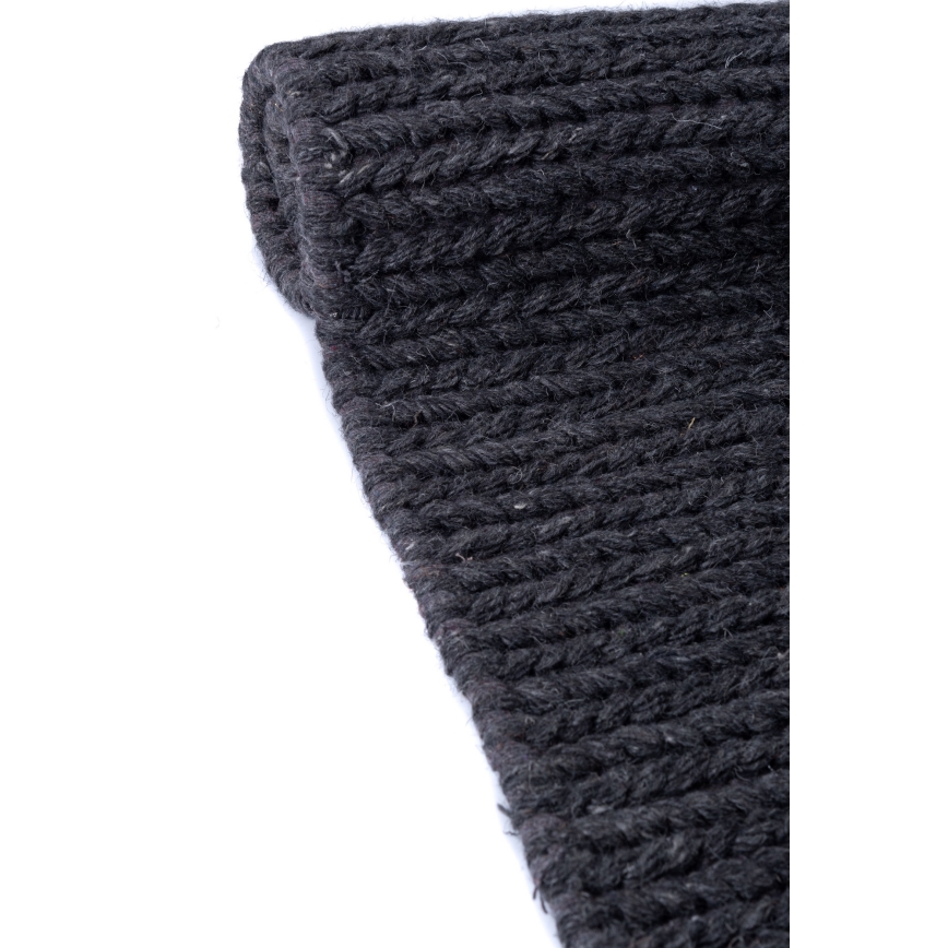 Paklājs FIR WOOL 70 × 140 cm, 2600 g/m², antracīts/dabisks