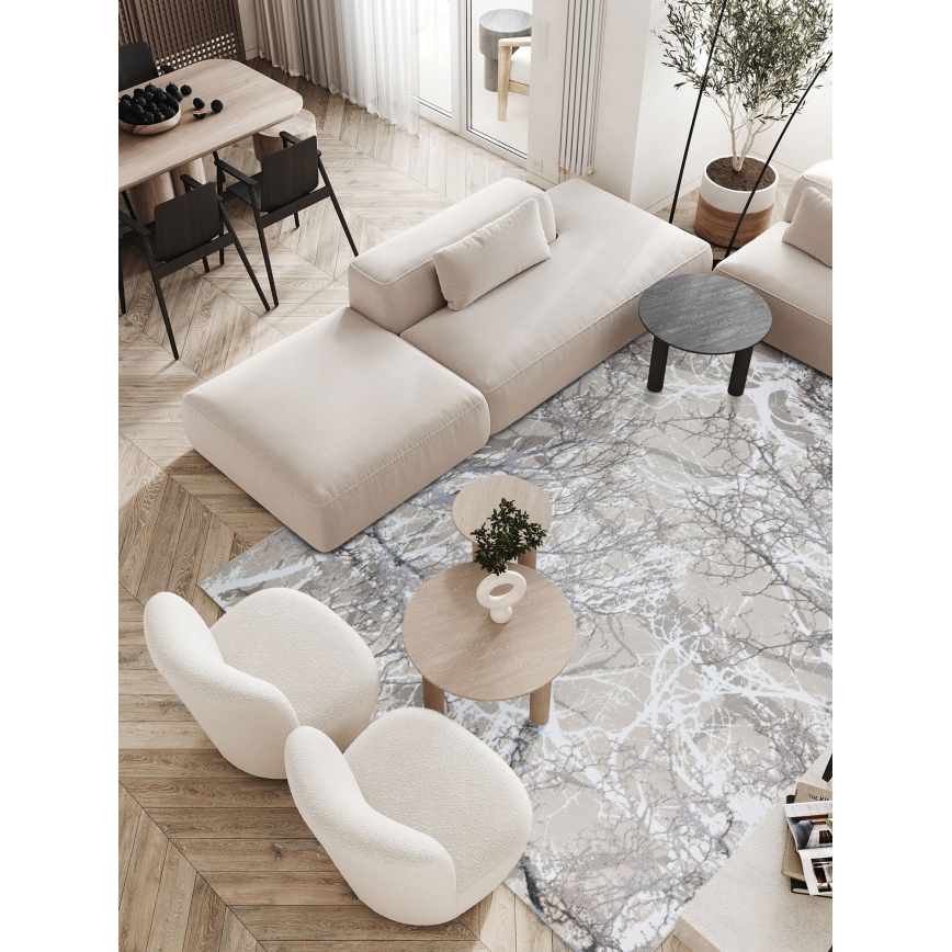 Paklājs GRECE 120x170 cm 2150 g/m2 krēmīgs/pelēks/balts
