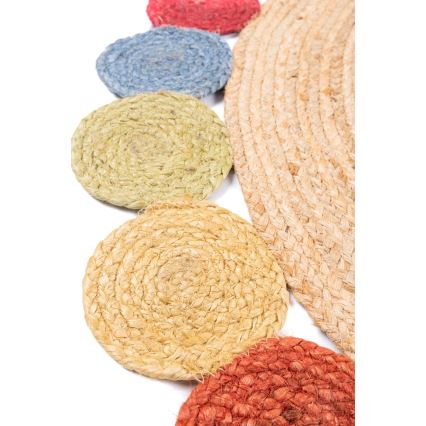 Paklājs JUTA 120 cm daudzkrāsains/naturāls