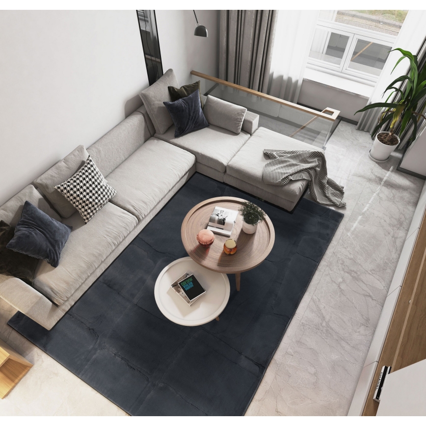 Paklājs RABBIT 3D 120x170 cm antracīts