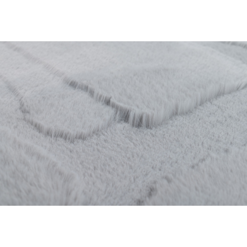 Paklājs RABBIT 3D 120x170 cm gaiši pelēks