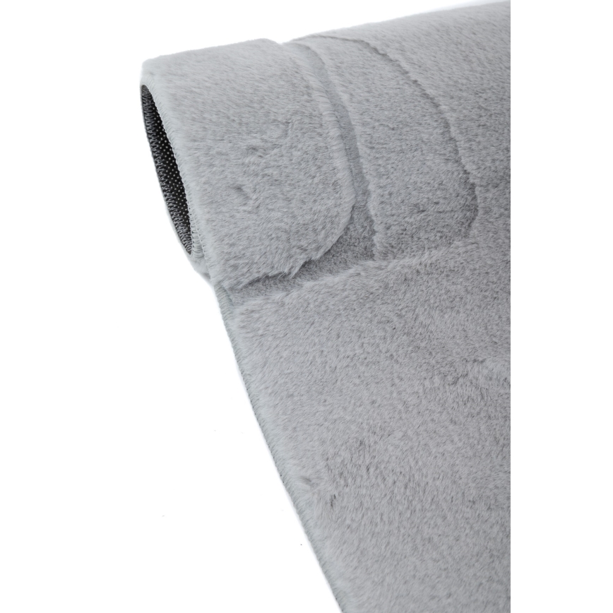 Paklājs RABBIT 3D 160x230 cm gaiši pelēks