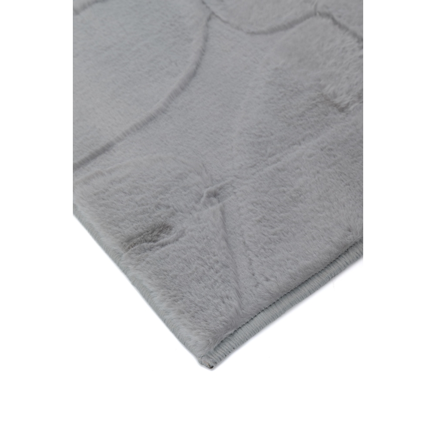 Paklājs RABBIT 3D 80x150 cm gaiši pelēks