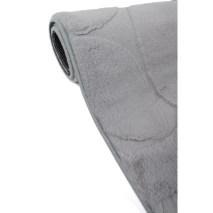Paklājs RABBIT 3D 80x150 cm gaiši pelēks