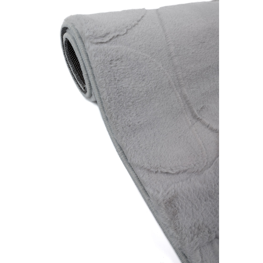 Paklājs RABBIT 3D 80x150 cm gaiši pelēks