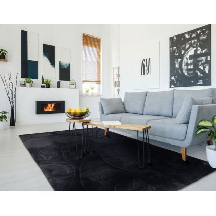 Paklājs RABBIT 3D 80x150 cm melns