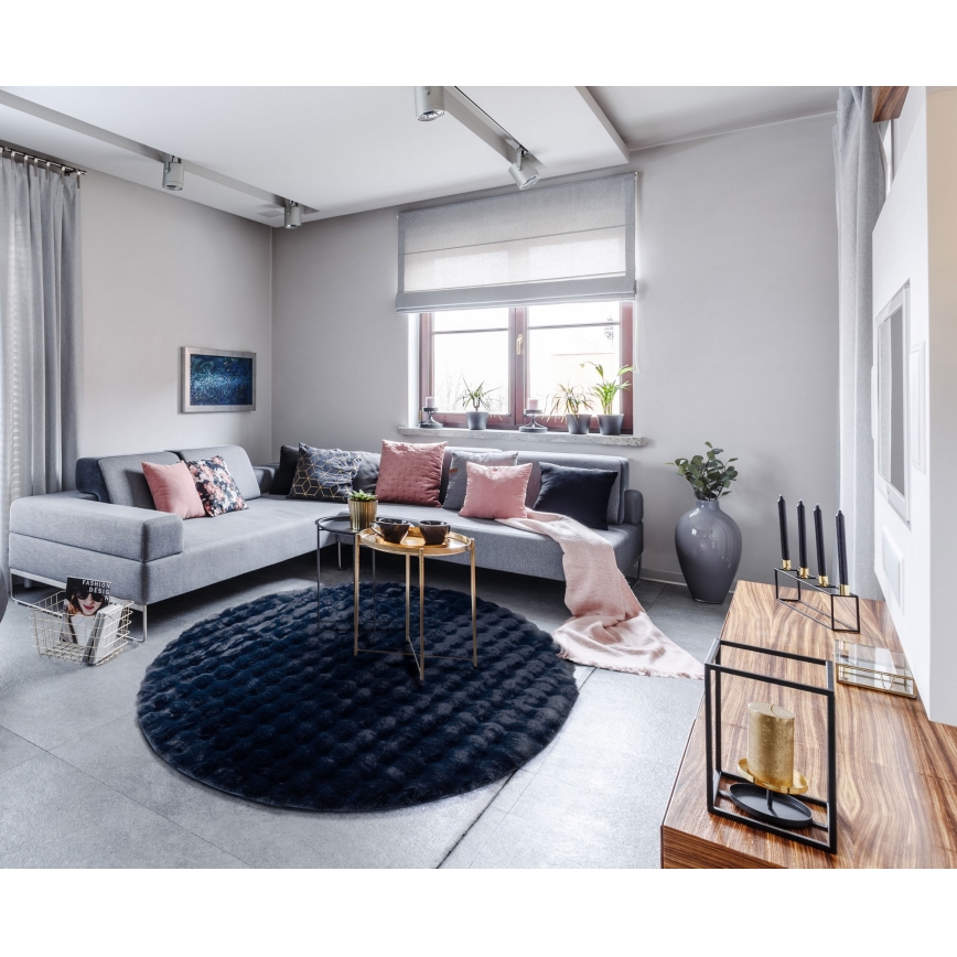 Paklājs RABBIT BUBBLE 160 cm tumši zils