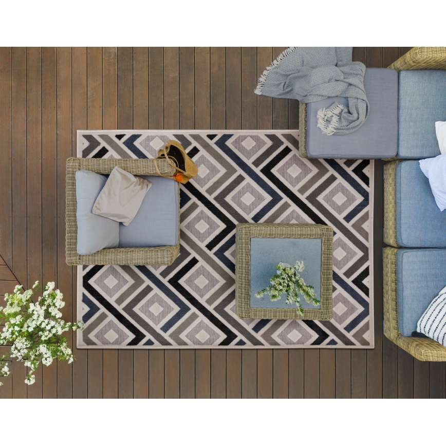 Paklājs SHIFT 160x220 cm pelēks/zils