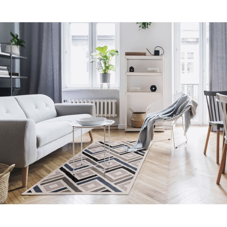 Paklājs SHIFT 80x150 cm pelēks/zils