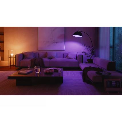 Pamata komplekts Philips Hue WHITE AND COLOR AMBIANCE 2xE27/8,1W 1000-20000K  + savienojuma ierīce