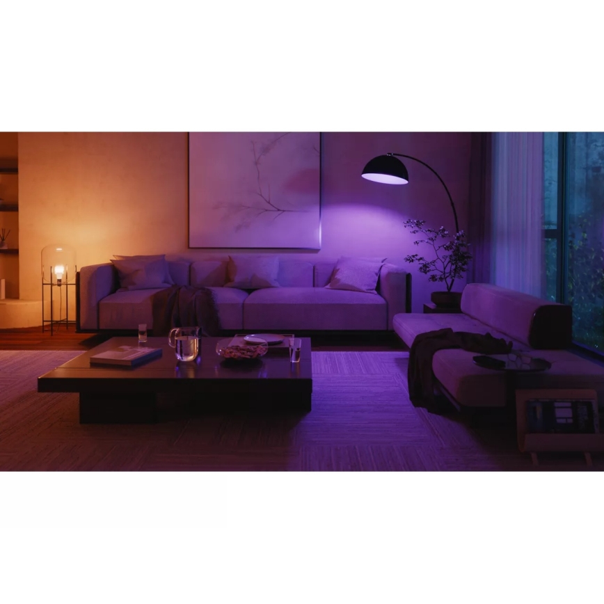 Pamata komplekts Philips Hue WHITE AND COLOR AMBIANCE 2xE27/8,1W 1000-20000K  + savienojuma ierīce