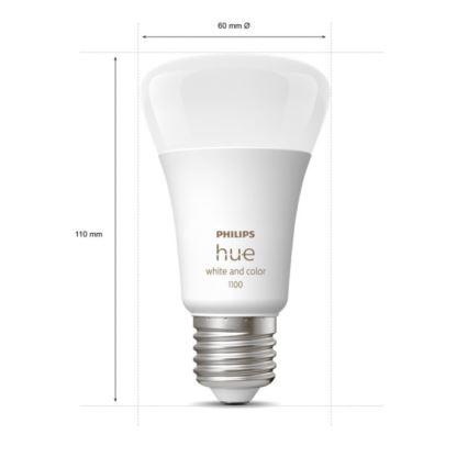 Pamata komplekts Philips Hue WHITE AND COLOR AMBIANCE 2xE27/9W/230V 2000-6500K + starpsavienojuma ierīce