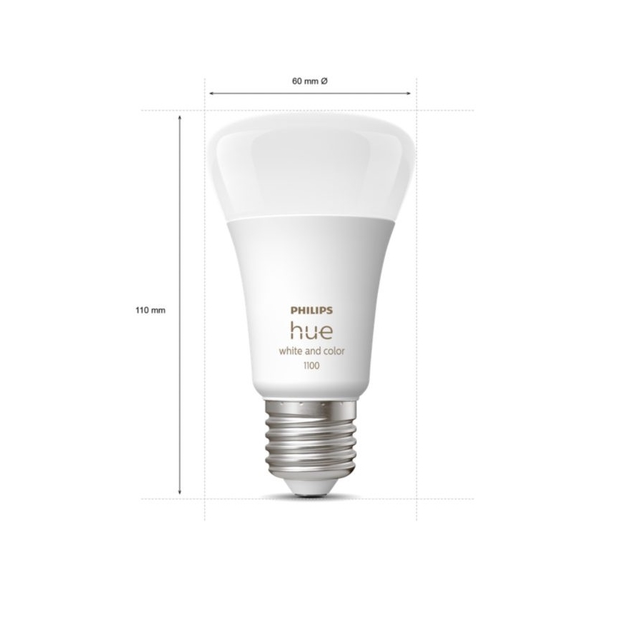 Pamata komplekts Philips Hue WHITE AND COLOR AMBIANCE 2xE27/9W/230V 2000-6500K + starpsavienojuma ierīce