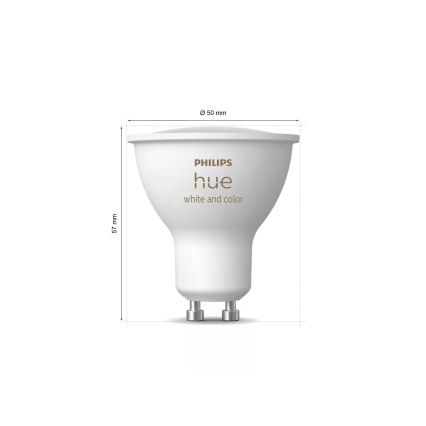 Pamata komplekts Philips Hue WHITE AND COLOR AMBIANCE 3xGU10/4,2W 2000-6500K + savienojuma ierīce