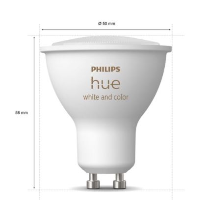 Pamata komplekts Philips Hue WHITE AND COLOR AMBIANCE 3xGU10/5,7W/230V 2000-6500K + ierīce savienojumam