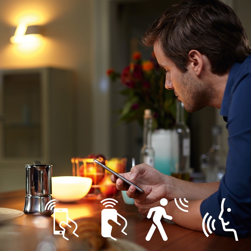 Pamata komplekts Philips Hue WHITE AMBIANCE 2xE27/8.5W/230V + savienošanas ierīce