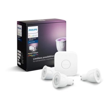 Pamata komplekts Philips Hue WHITE AND COLOUR AMBIANCE 3xGU10/6,5W/230V
