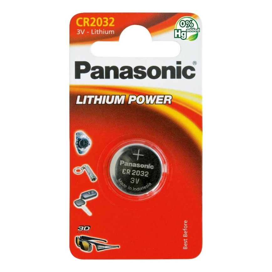 Panasonic - 1 pc Litija pogas šūnas baterija CR2032 3V 220 mAh