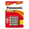 Panasonic - 4 gab. Sārmaina baterija AAA Pro Power 1,5V 1200 mAh