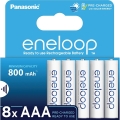 Panasonic - 8 gab. Uzlādējama baterija AAA Eneloop 800 mAh