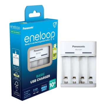 Panasonic - Baterijas lādētājs Eneloop 4xAA/AAA 5V