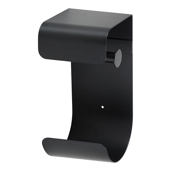 Papīra turētājs 12,5x26 cm, nerūsējošais tērauds/melns