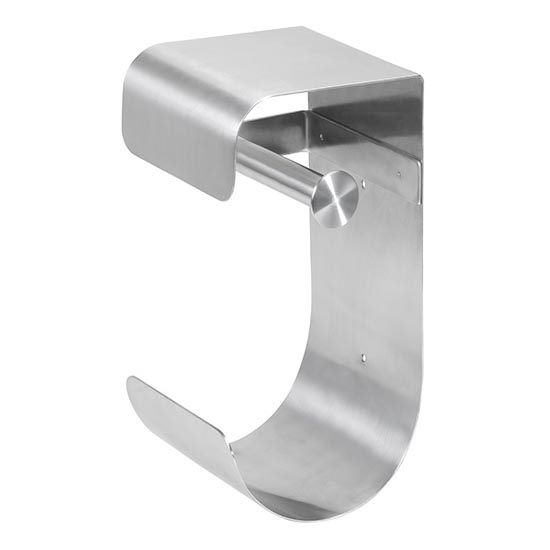 Papīra turētājs 12,5x26 cm nerūsējošais tērauds/sudraba