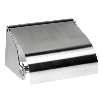 Papīra turētājs 14x8 cm nerūsējošā tērauda/sudraba