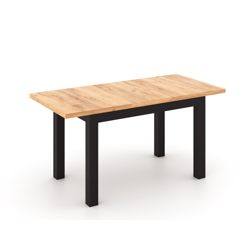 Paplašināms ēdamgalds DOO 120/160x75 cm craft ozols/melns